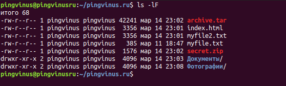 Посмотреть файлы в директории linux