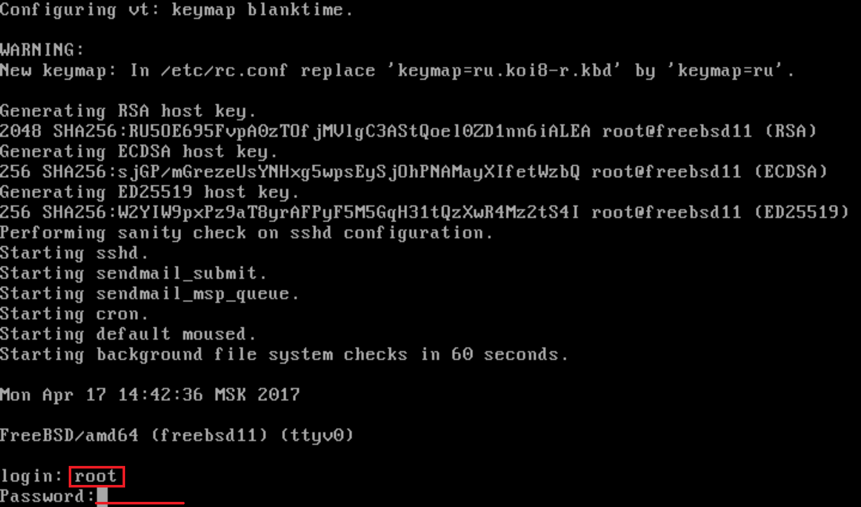 Установка freebsd с флешки