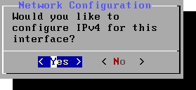 Хотим ли мы настроить IPv4 для этого интерфейса?