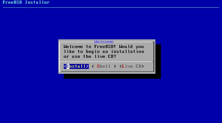 Установщик FreeBSD.