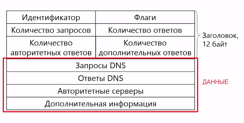 Формат пакета DNS