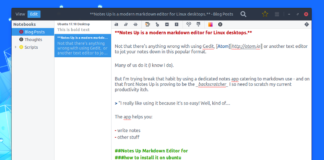 Notes Up - Markdown-редактор для Linux