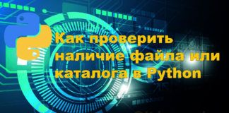Как проверить наличие файла или каталога в Python