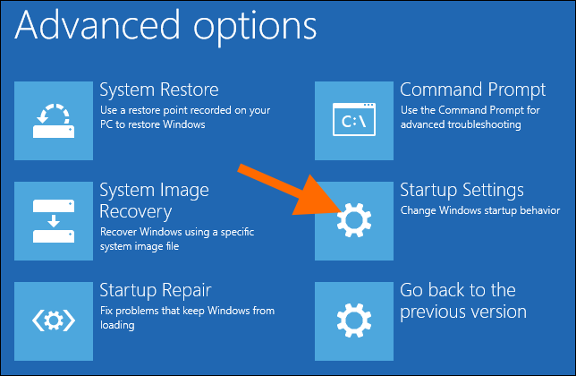 Расширенные настройки режима восстановления Windows 10